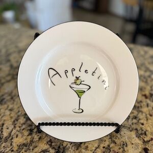 Vintage Pottery Barn "Martini" Appetizer Plate. 1pc